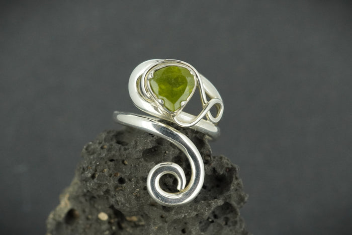 Peridot Sterling Silver Wrap Ring