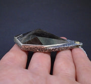 'Cridhe na Beinne' Cairngorm Quartz & Diamond Scottish Gold & Silver Pendant