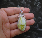 Highland Marble Celtic Waterfall Sterling Silver Pendant