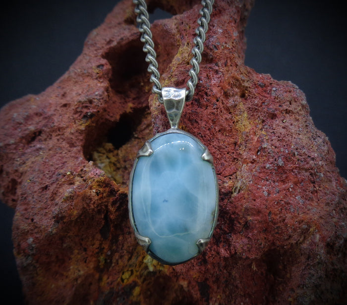 Larimar Sterling Silver Pendant
