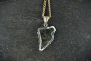 Moldavite Scottish Gold Pendant