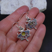 Highland Marble Scottish Thistle Sterling Silver Earrings