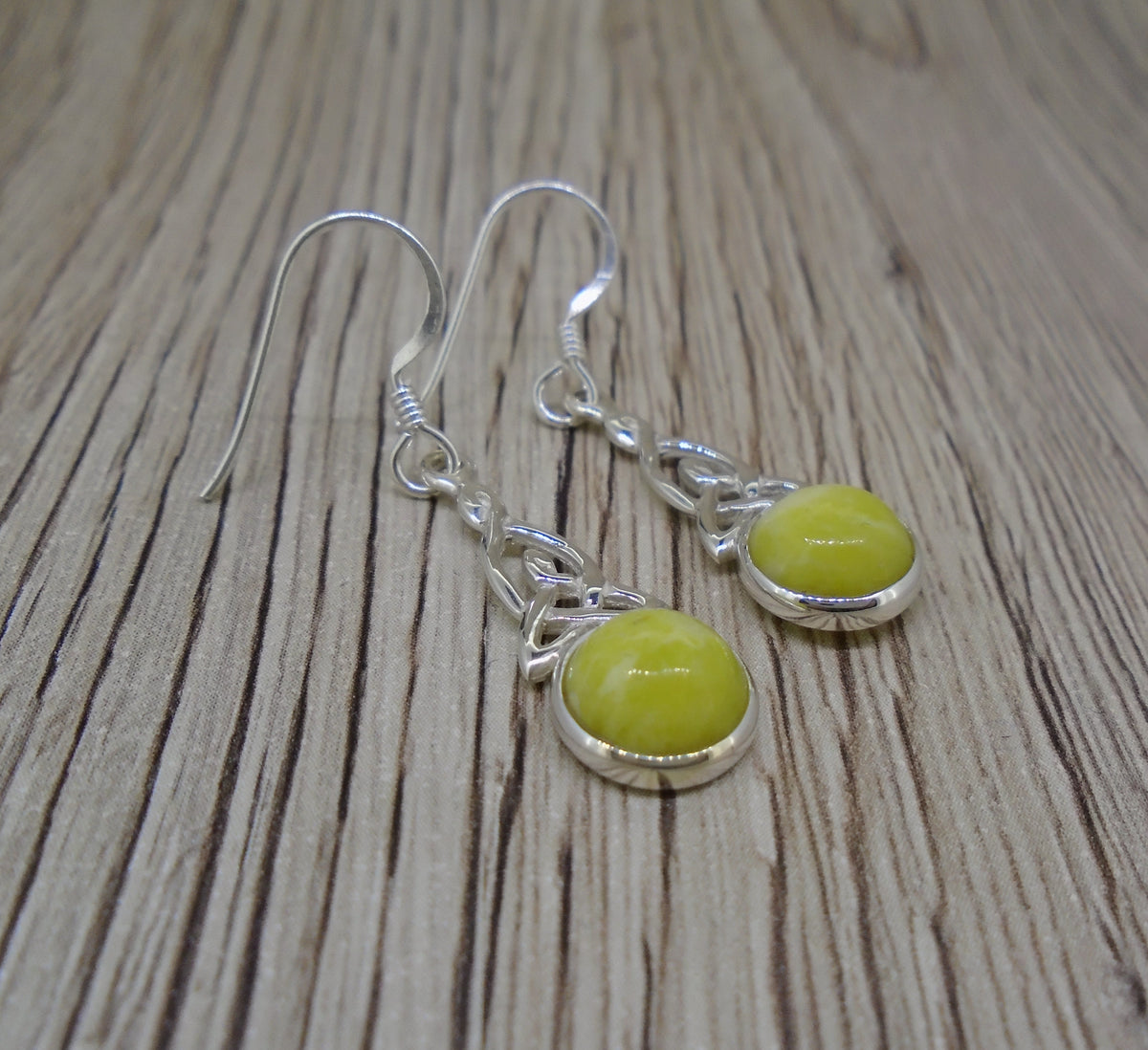 Highland Marble  Sterling Silver Celtic Earrings