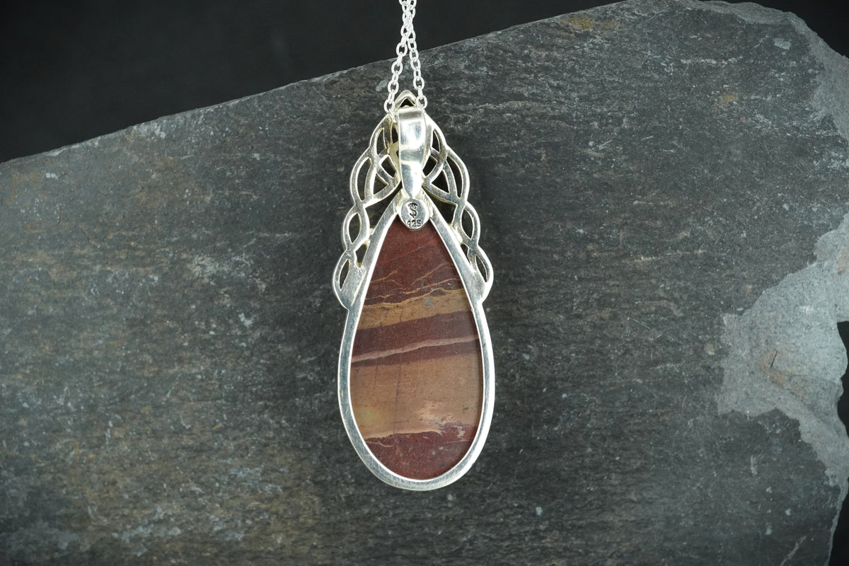 Arthur's Seat Jasper Sterling Silver Waterfall Pendant