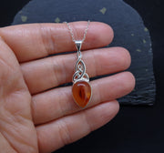 Carnelian Sterling Silver Pendant