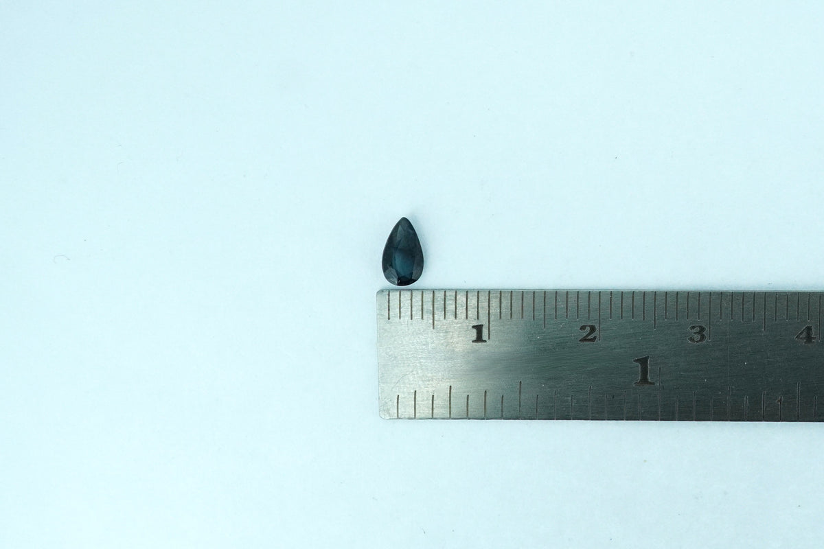 Drop Cut Deep Blue Rare Scottish Sapphire Gemstone
