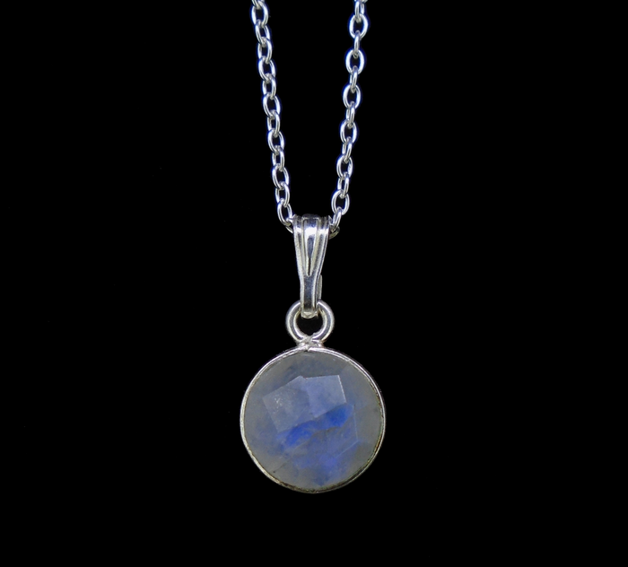 Delicate Moonstone Sterling Silver Pendant