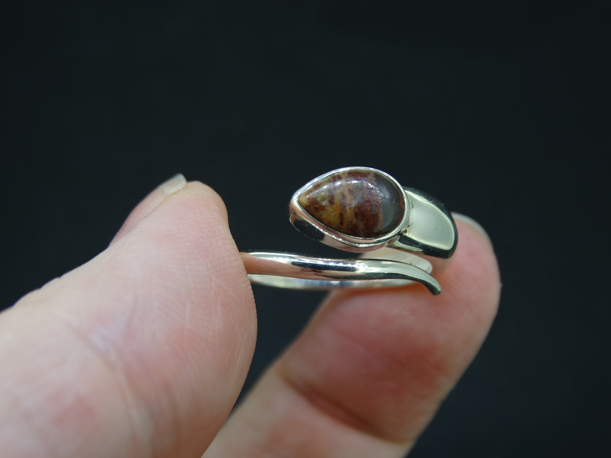 Arthur's Seat Jasper Sterling Silver Snake Ring
