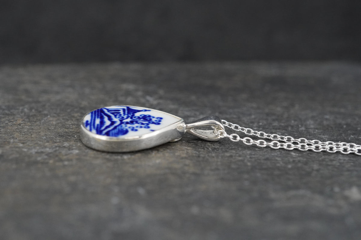 Old Willow House & Tree Sterling Silver Pendant
