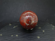Scottish Red Jasper Ornamental Egg with Hematite