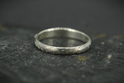 Green Scottish Sapphire Rough Shard with Scottish Gold Celtic Ring