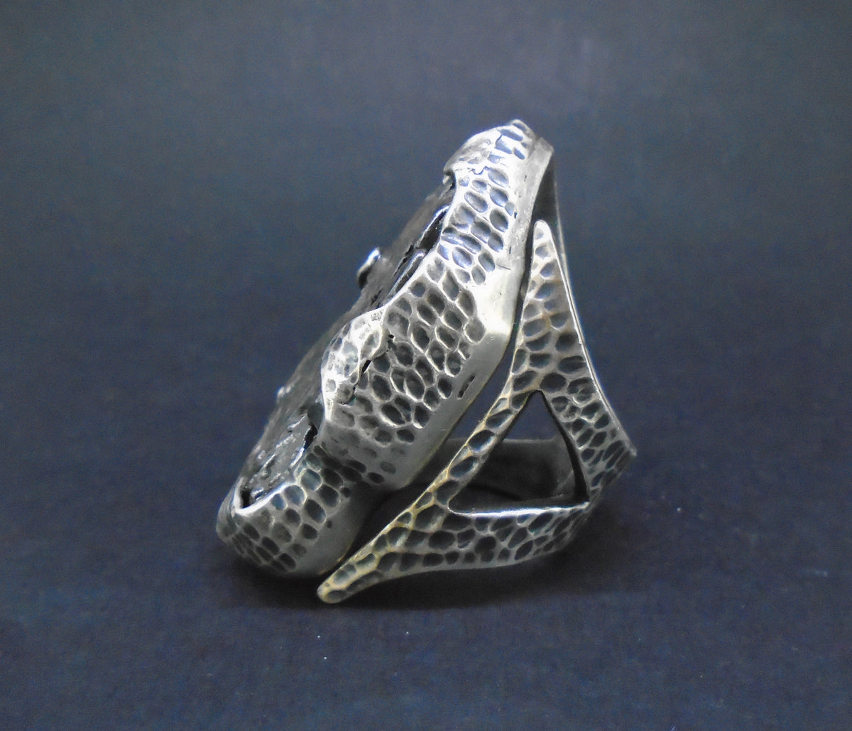'Star-kindler' Colossal Meteorite Sterling Silver Ring