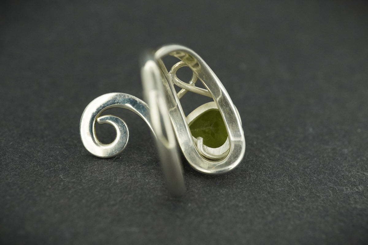 Peridot Sterling Silver Wrap Ring