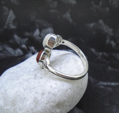 Scottish Lewisian and Iona Twin Celtic Knot Sterling Silver Ring