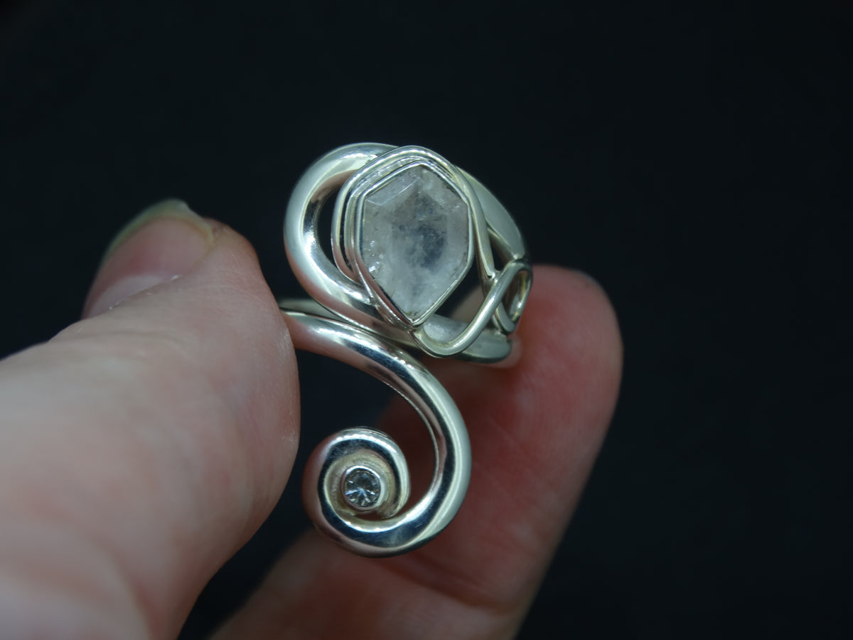 Kingdom 'Diamond' & Zircon Sterling Silver Ring