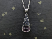 Amethyst Sterling Silver Celtic Pendant