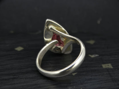 Pink Thulite Sterling Silver Adjustable Ring