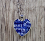 Old Willow 'Geometric' Sterling Silver Heart Pendant