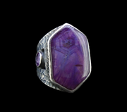 Trapiche Ruby & Rose Sapphire Sterling Silver Ring