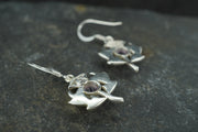 Amethyst Thistle Sterling Silver Pendant & Earrings Set
