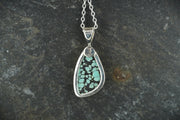 Asian Turquoise Sterling Silver Pendant