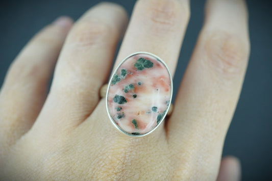 Scottish Speckled Isla Rose Sterling Silver Ring