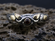 Elie Ruby with 14ct Scottish Gold Sterling Silver Ring
