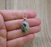 Dark Iona Marble Sterling Silver Pendant