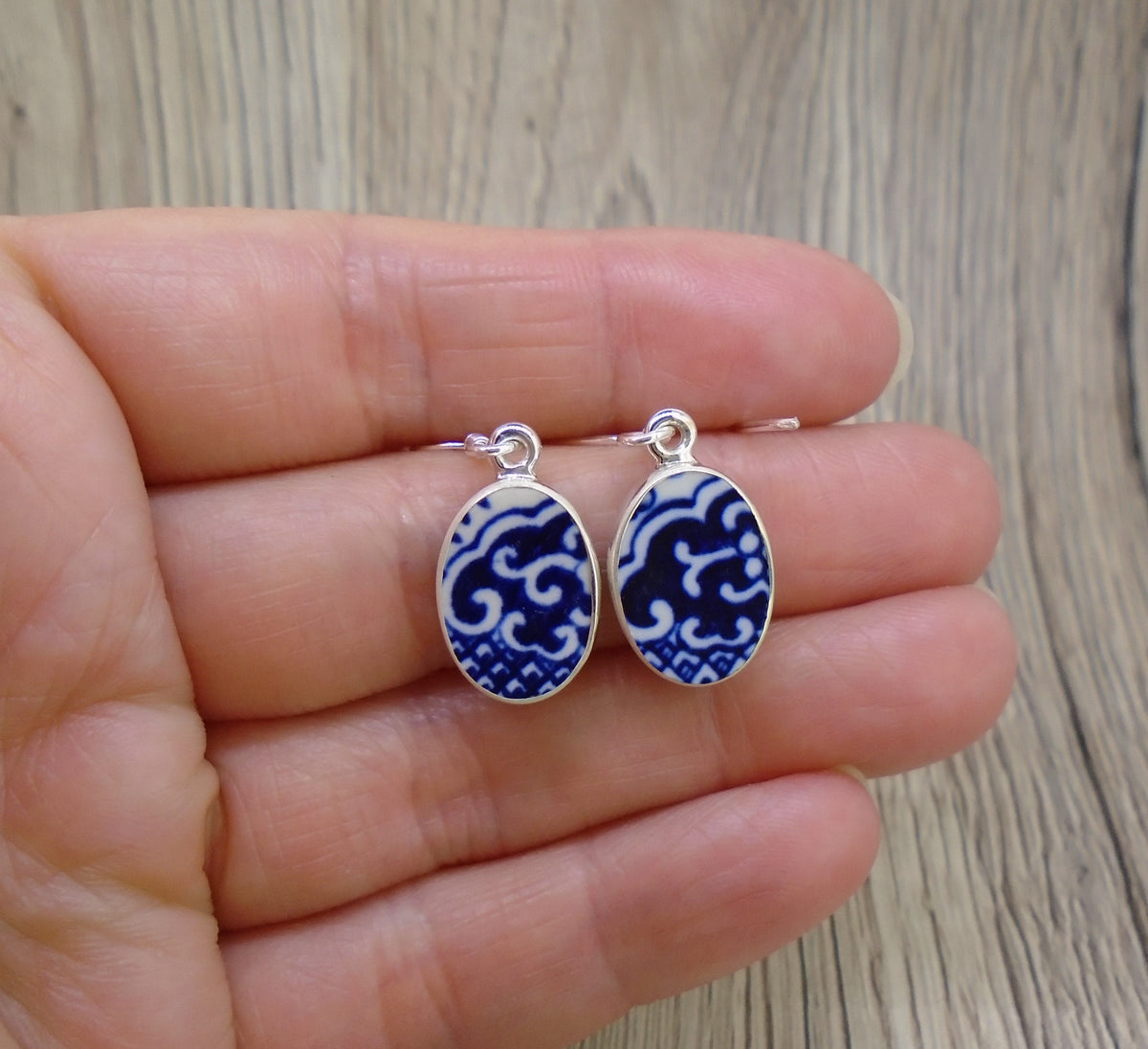 Old Willow 'Wave' Sterling Silver Earrings