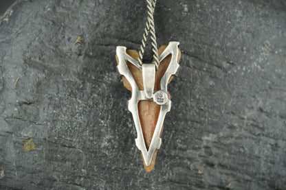 Neolithic Arrowhead Sterling Silver Pendant