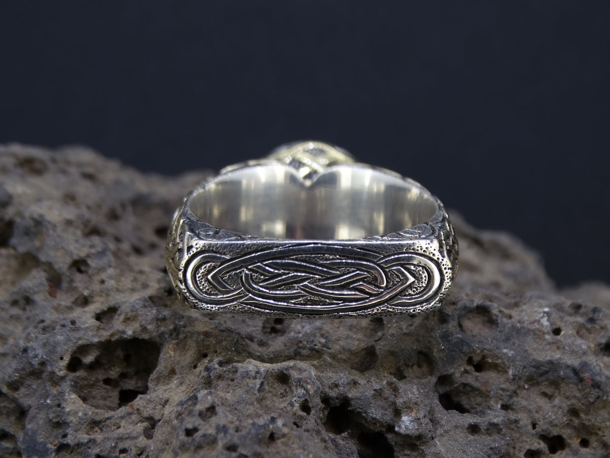 Cairngorm Quartz Scottish Gold and Sterling Silver Ring