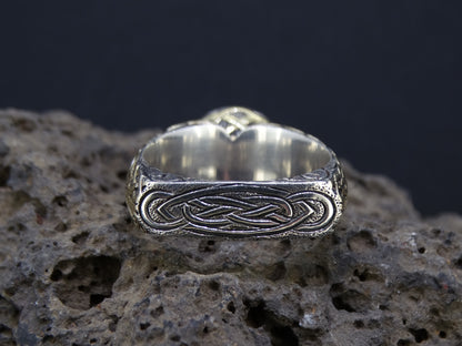Cairngorm Quartz Scottish Gold and Sterling Silver Ring