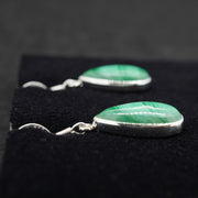 Malachite Sterling Silver Drop Earrings
