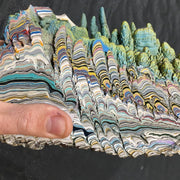 Fordite & Multi-Gemstone Sterling Silver Pendant