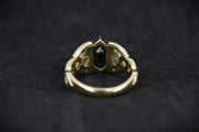 Scottish Sapphire 'Trinity Ring' with Diamonds & Scottish Gold