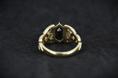 Scottish Sapphire 'Trinity Ring' with Diamonds & Scottish Gold
