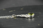 Peridot Sterling Silver Celtic Pendant