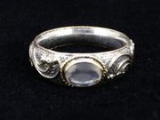 Scottish Chalcedony Scottish Gold and Sterling Silver Waves Ring