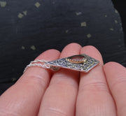 Perthshire Smoky Quartz in a Scottish Gold & Sterling Silver Pendant