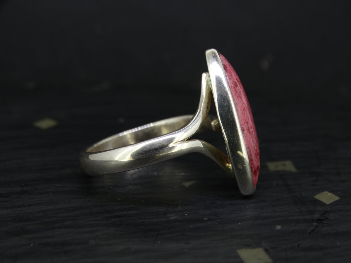 Pink Thulite Sterling Silver Adjustable Ring