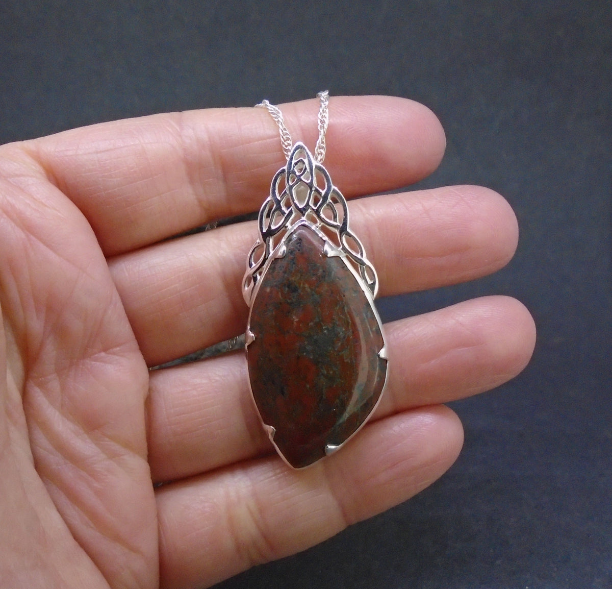 Lewisian Celtic Waterfall Sterling Silver Pendant