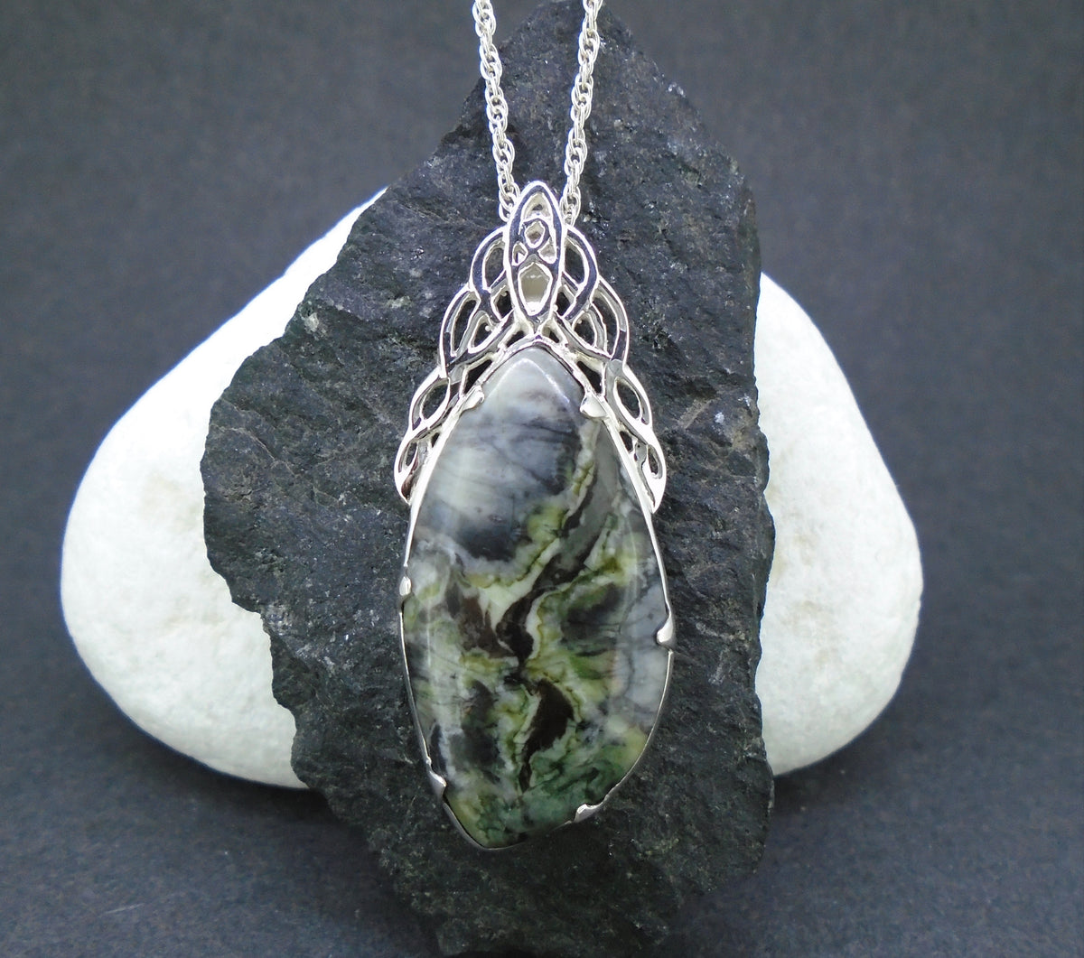 Skye Marble Celtic Cascade Sterling Silver Pendant