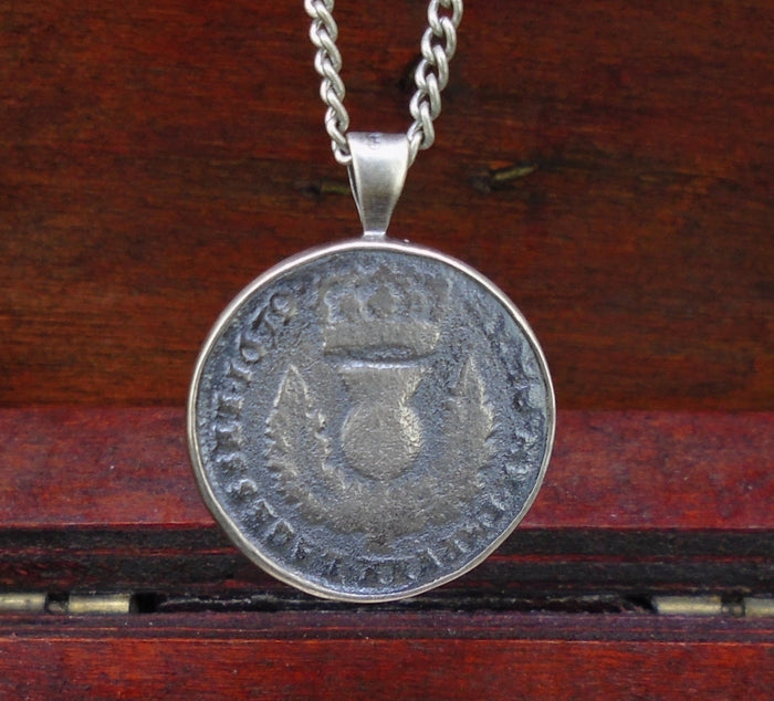 Bawbee Coin Sterling Silver Pendant