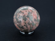 Rare Iona Pink Marble Carved Sphere