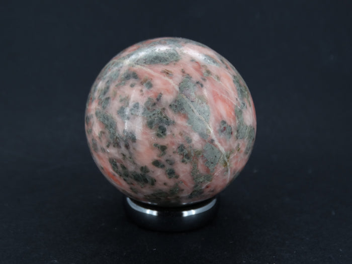 Rare Iona Pink Marble Carved Sphere