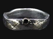 Dark Blue Scottish Sapphire with Scottish Gold Highlights