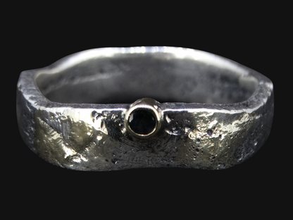 Dark Blue Scottish Sapphire with Scottish Gold Highlights