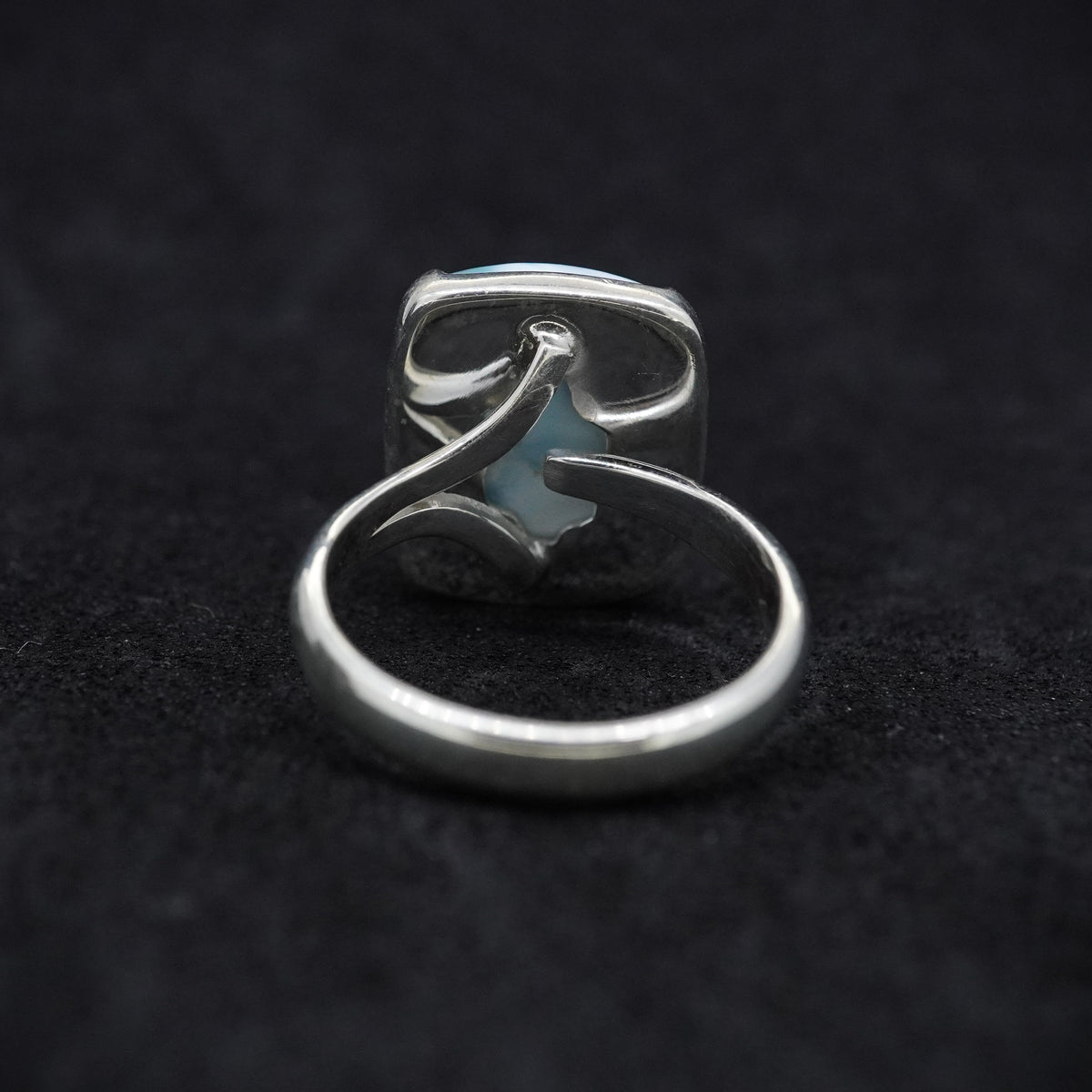 Larimar Adjustable Sterling Silver Ring
