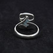 Larimar Adjustable Sterling Silver Ring