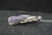 Blue John & Sapphire Sterling Silver Pendant